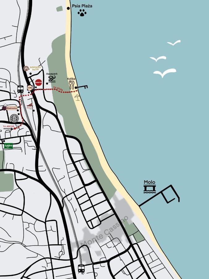 Leilighet 700m Od Plazy Sopot